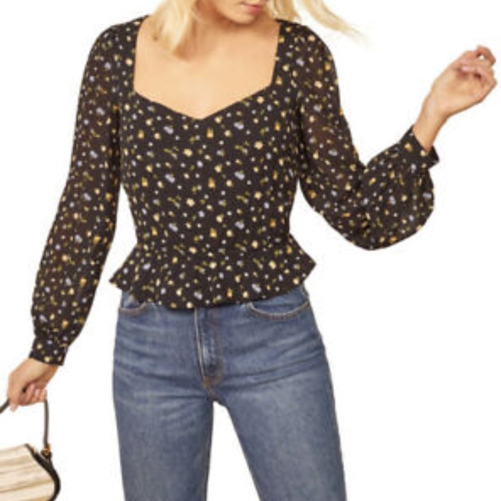 Reformation Floral Print Top